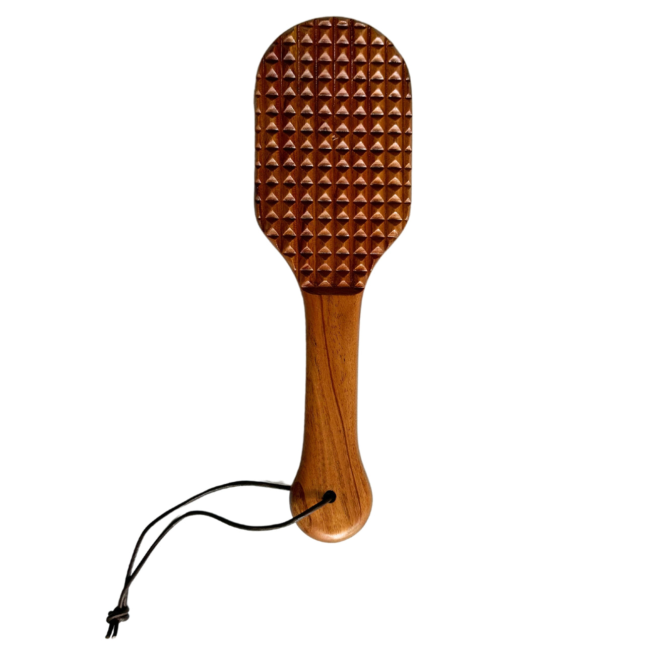 Premium Solid Bamboo Waffle Paddle Dual-Sided Design for Varied Sensory Discipline BDSM Play