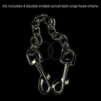 Thumbnail for Luxury BDSM Bondage Gear Hardware Kit Set Of Exclusive Roomsacred Restraint Accessories in Silver, Gold, or Black with Double O Velvet Pouch