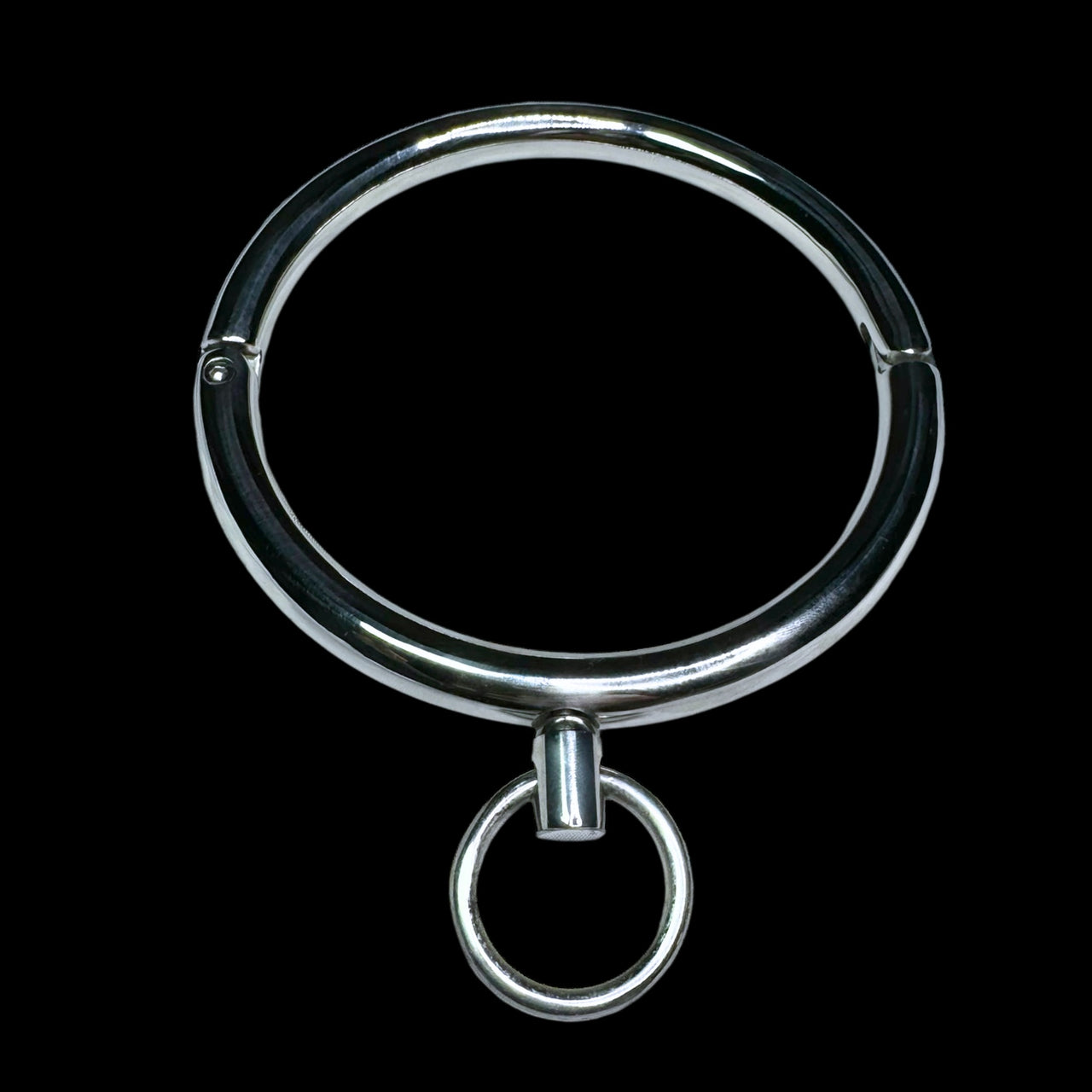 Luxury Stainless Steel BDSM Collar in Shiny Silver or Black | Secure and Stylish | Available in Multiple Sizes