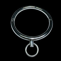 Thumbnail for Luxury Stainless Steel BDSM Collar in Shiny Silver or Black | Secure and Stylish | Available in Multiple Sizes