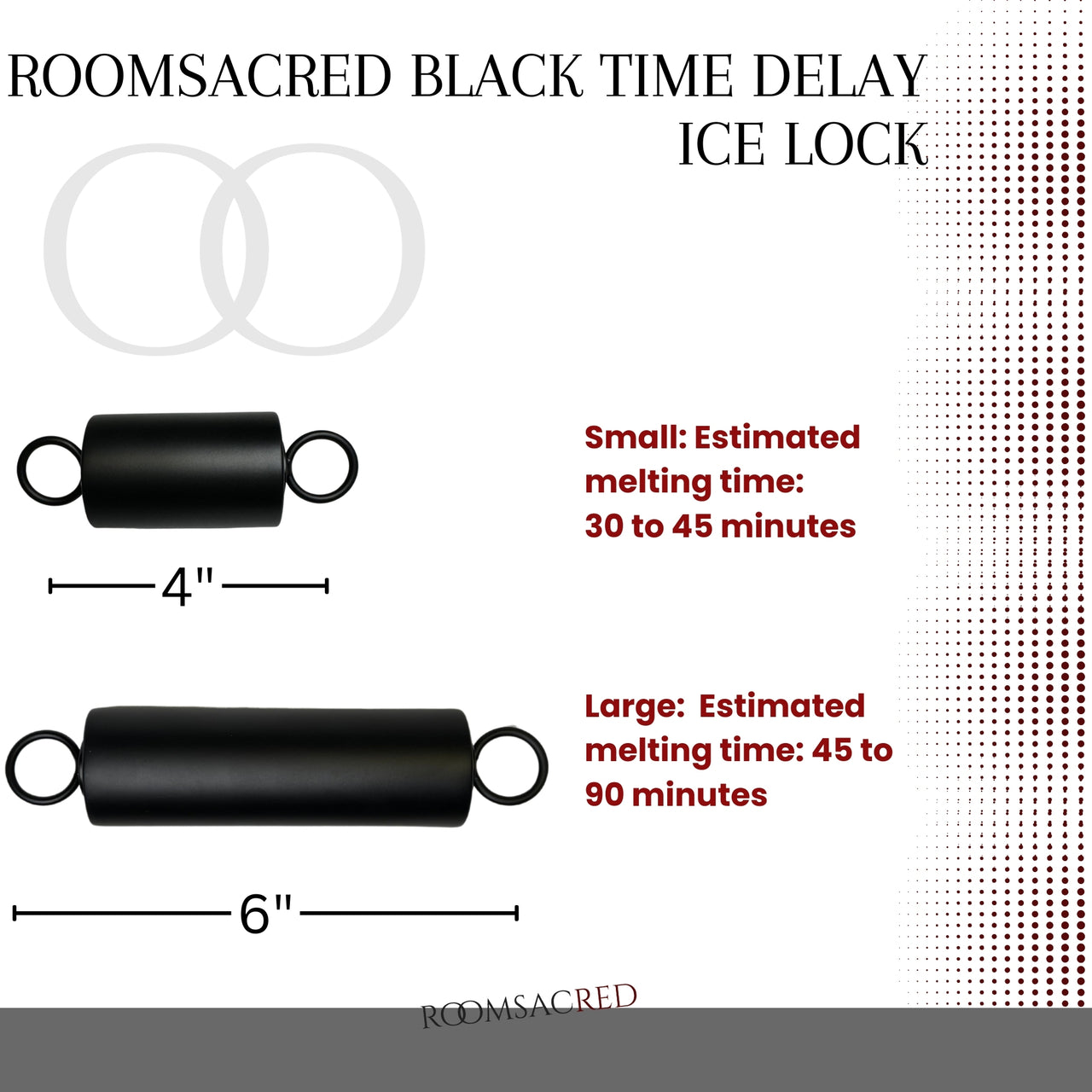 Roomsacred BDSM Ice Lock Bondage Restraint with O-Rings for Secure Play Small or Large