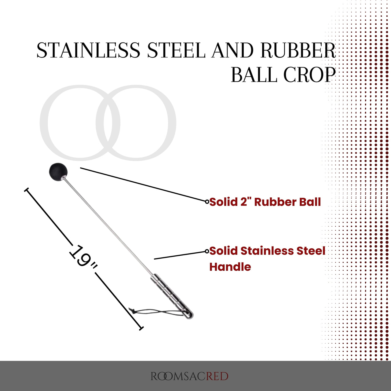 Ball Crop Stainless Steel and Rubber for Precision Impact Premium BDSM Accessory for Targeted Sensation