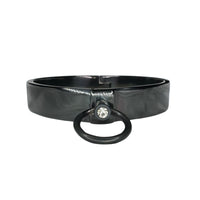 Thumbnail for Ultra-Luxury Stainless Steel Collar with Gemstone O-Ring – Premium BDSM Twist-Lock Choker Velvet-Smooth 2 Sizes for Custom Restraint