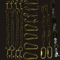 Thumbnail for Luxury BDSM Bondage Gear Hardware Kit Set Of Exclusive Roomsacred Restraint Accessories in Silver, Gold, or Black with Double O Velvet Pouch