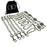 Thumbnail for Luxury BDSM Bondage Gear Hardware Kit Set Of Exclusive Roomsacred Restraint Accessories in Silver, Gold, or Black with Double O Velvet Pouch