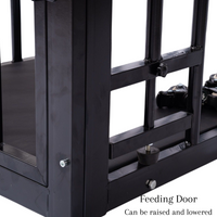 Thumbnail for Roomsacred Black Steel Coffee Table BDSM Cage with Black Padded Floor & Clear Acrylic Top