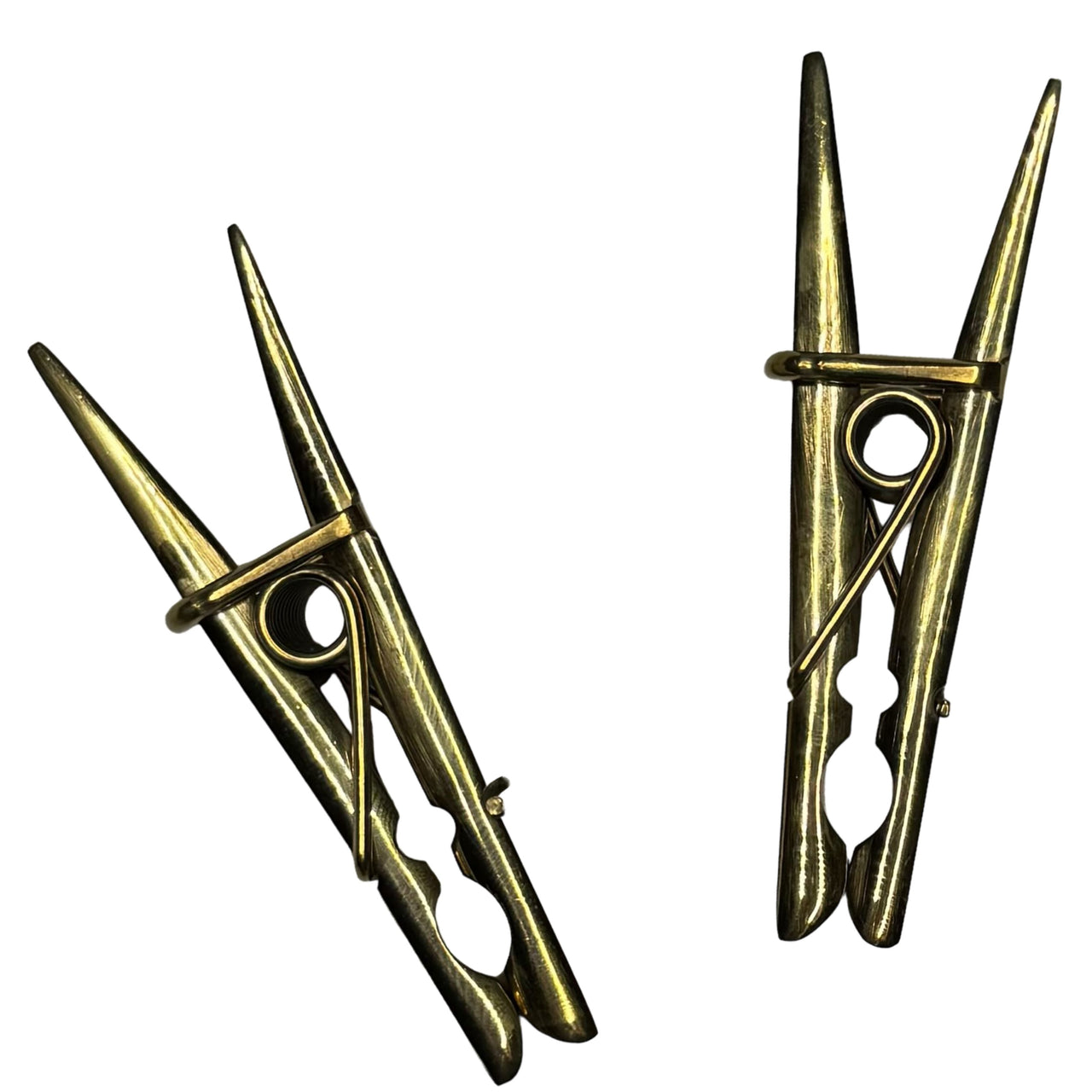 Luxury Stainless Steel Clothespin Style Heavy Nipple Clamps Set for Serious Sensory Play - Silver, Gold, Dark Rose Gold, Black