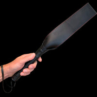 Thumbnail for Heavy-Duty Looped Leather Slapper with Red Stitching 18