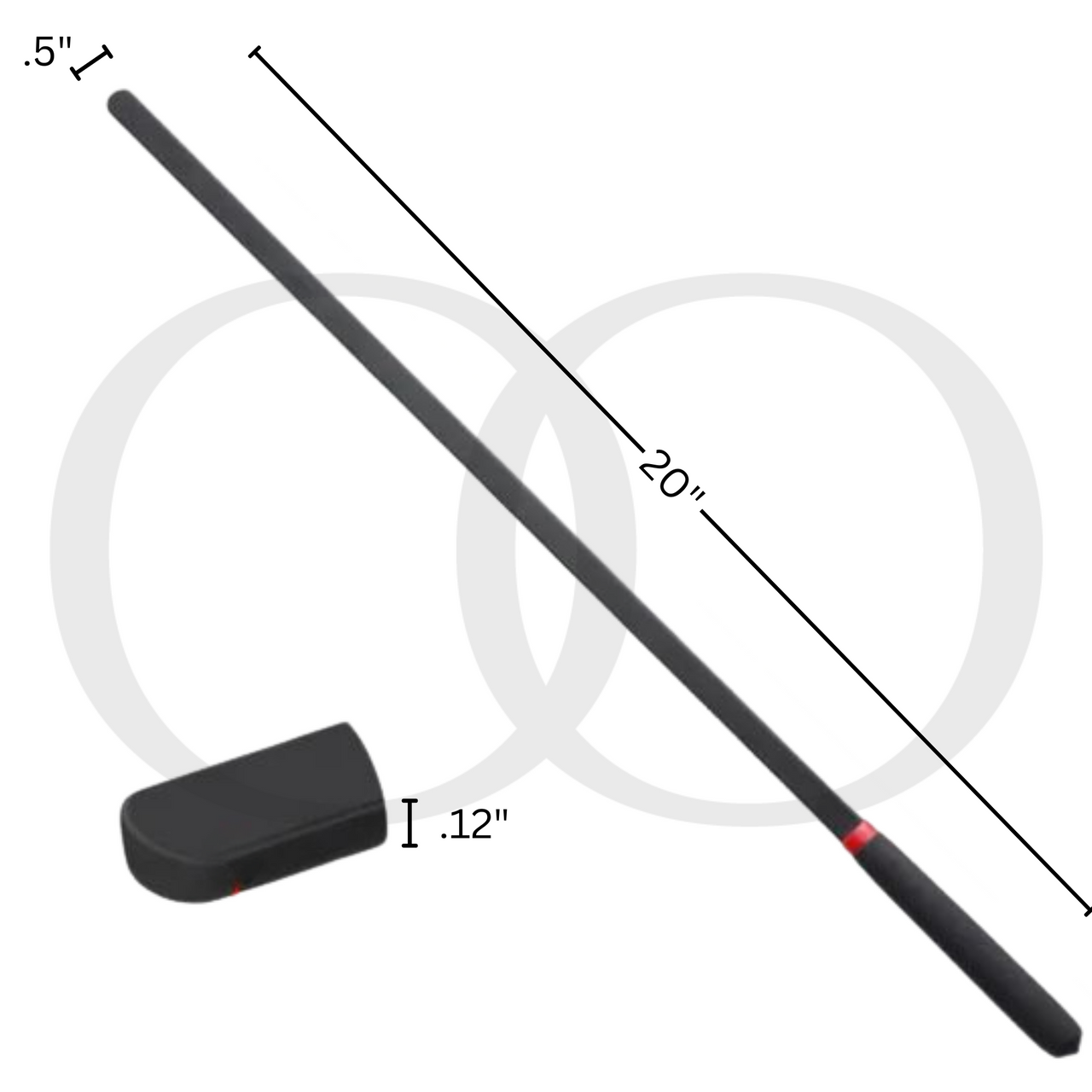 Luxury Black Carbon Fiber Plastic Flat Cane Durable Sensory Play Whip Accessory for Enhanced Precision & Control