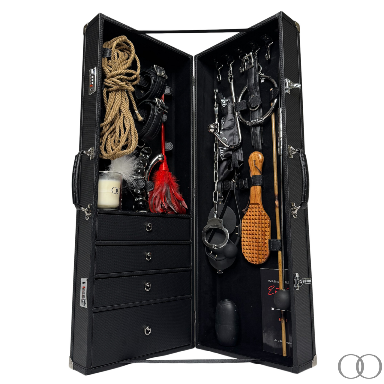 Luxury Lockable Faux Leather and Velvet Trunk for the Elegant and Private Storage of your Adult Toys