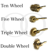 Thumbnail for Luxury Gold-Finished Wartenberg Wheel | Multi-Wheel Options | Sensory Play & Massage Tool