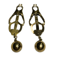 Thumbnail for Luxury Gold Butterfly Steel Nipple Clamps with Gentle Rubber Tips Weighted Clamps for Enhanced Sensation Elegant Intimate Play Accessory