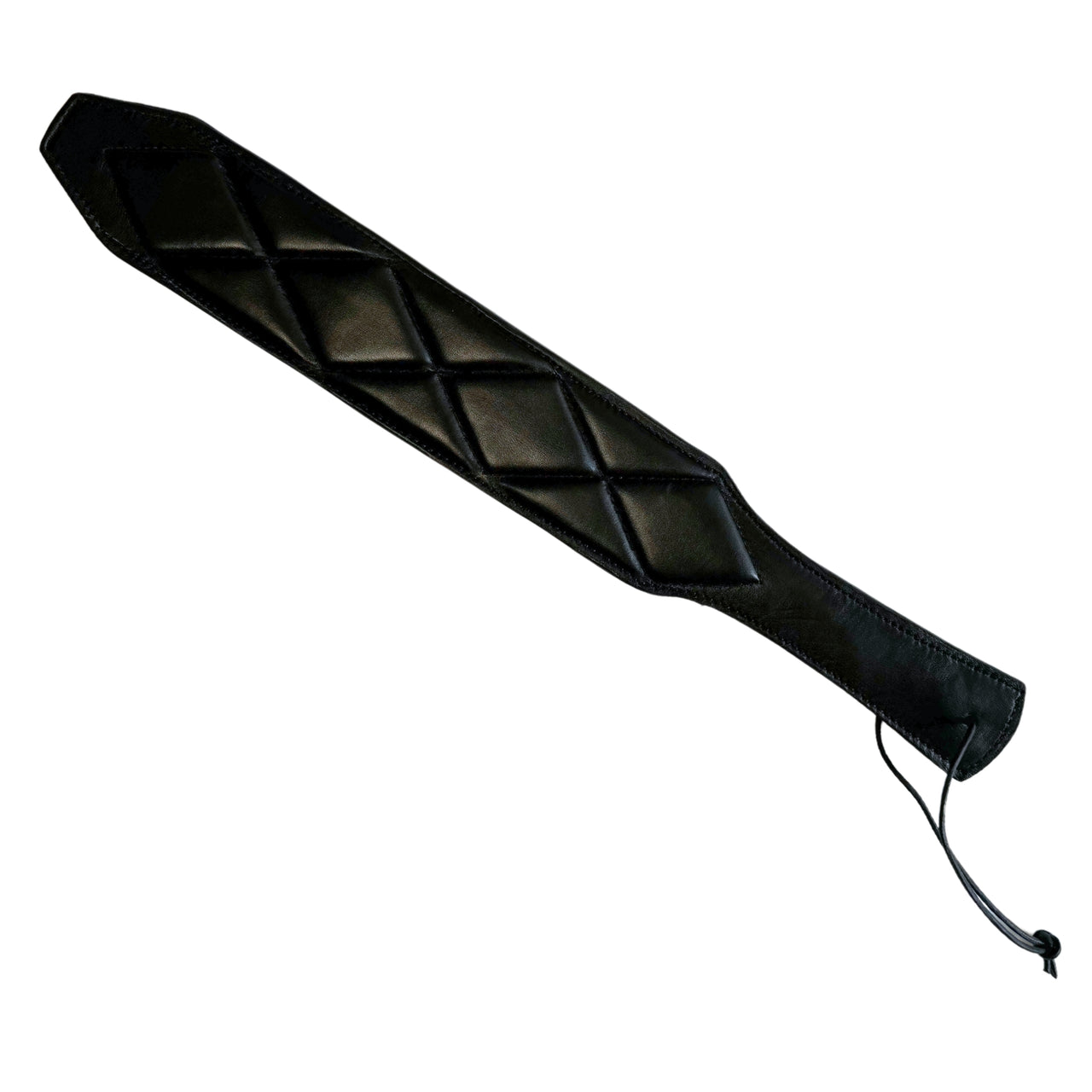 Premium Quilted Leather Paddle Diamond Pattern Reinforced for Durability Ideal for Luxury Sensory Play