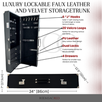 Thumbnail for Luxury Lockable Faux Leather and Velvet Trunk for the Elegant and Private Storage of your Adult Toys