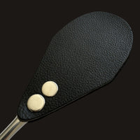 Thumbnail for Solid Stainless Steel Riding Crop with Dual Leather Keeper Premium BDSM Whip Gear for Precision Play 27 Inches