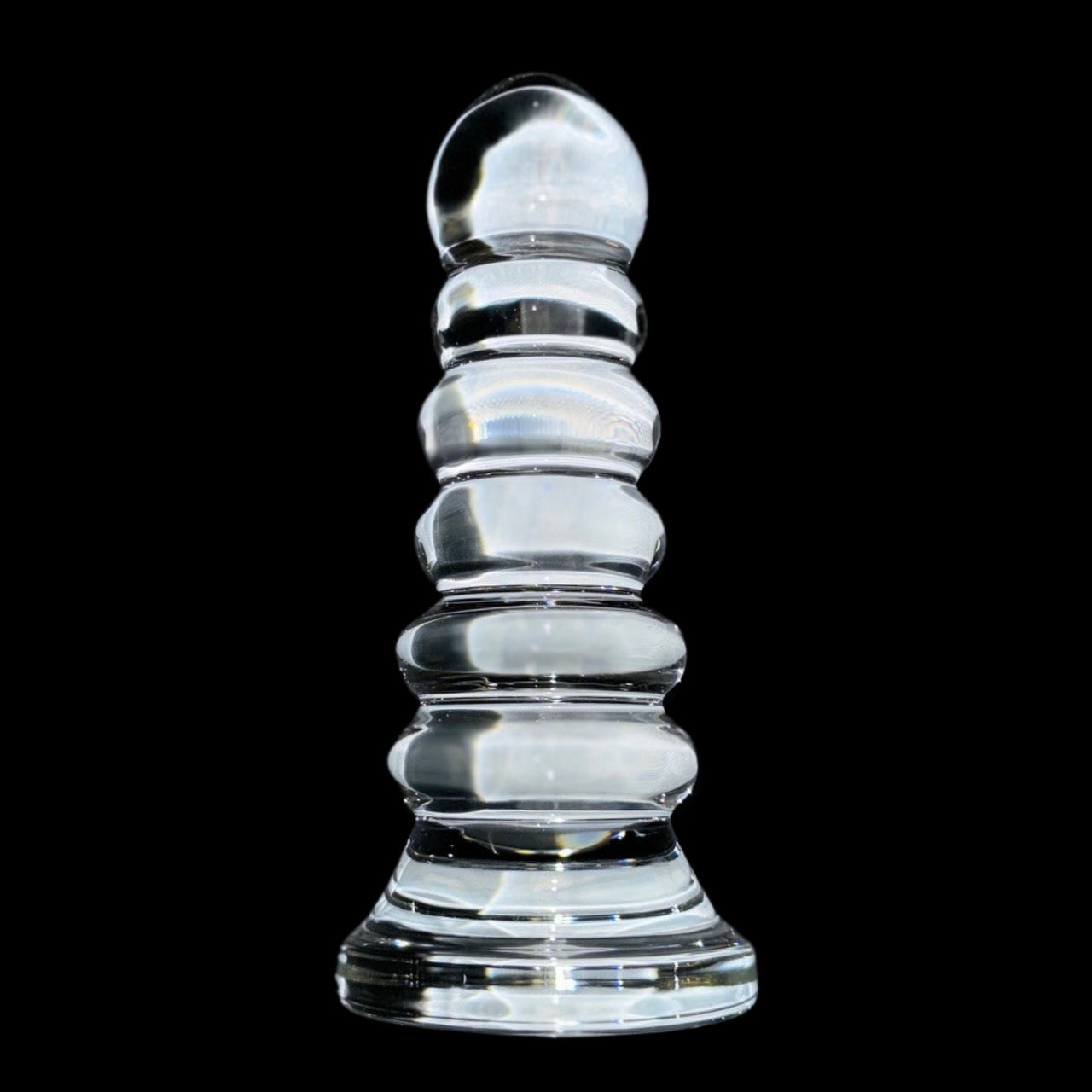 Elegant Solid Glass Phallic Decorative Sculpture a 1.3 Pound Versatile Art Piece with Erotic Appeal