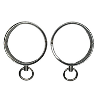 Thumbnail for Roomsacred Love Collection Solid Stainless Steel Silver Ankle Cuffs Luxurious Adult Bondage Restraint Play