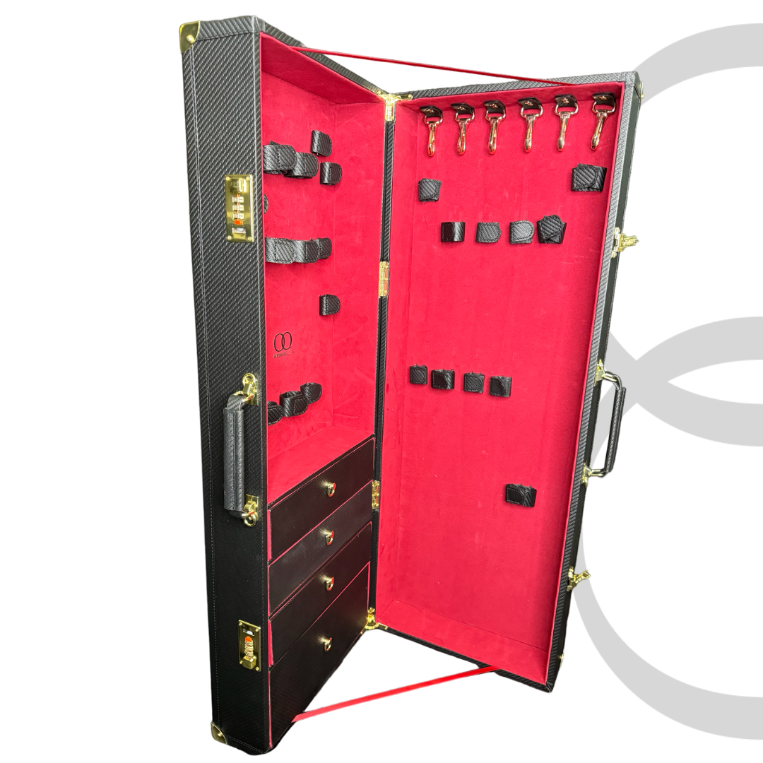 Luxury Lockable Faux Leather and Velvet Trunk for the Elegant and Private Storage of your Adult Toys