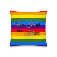 Thumbnail for We Had Sex Here And Here Reversable Premium Pride Pillow