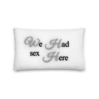 Thumbnail for We Had Sex Here And Here Reversable Premium Pillow