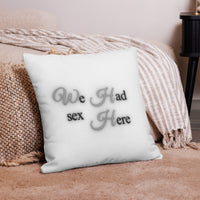 Thumbnail for We Had Sex Here And Here Reversable Premium Pillow