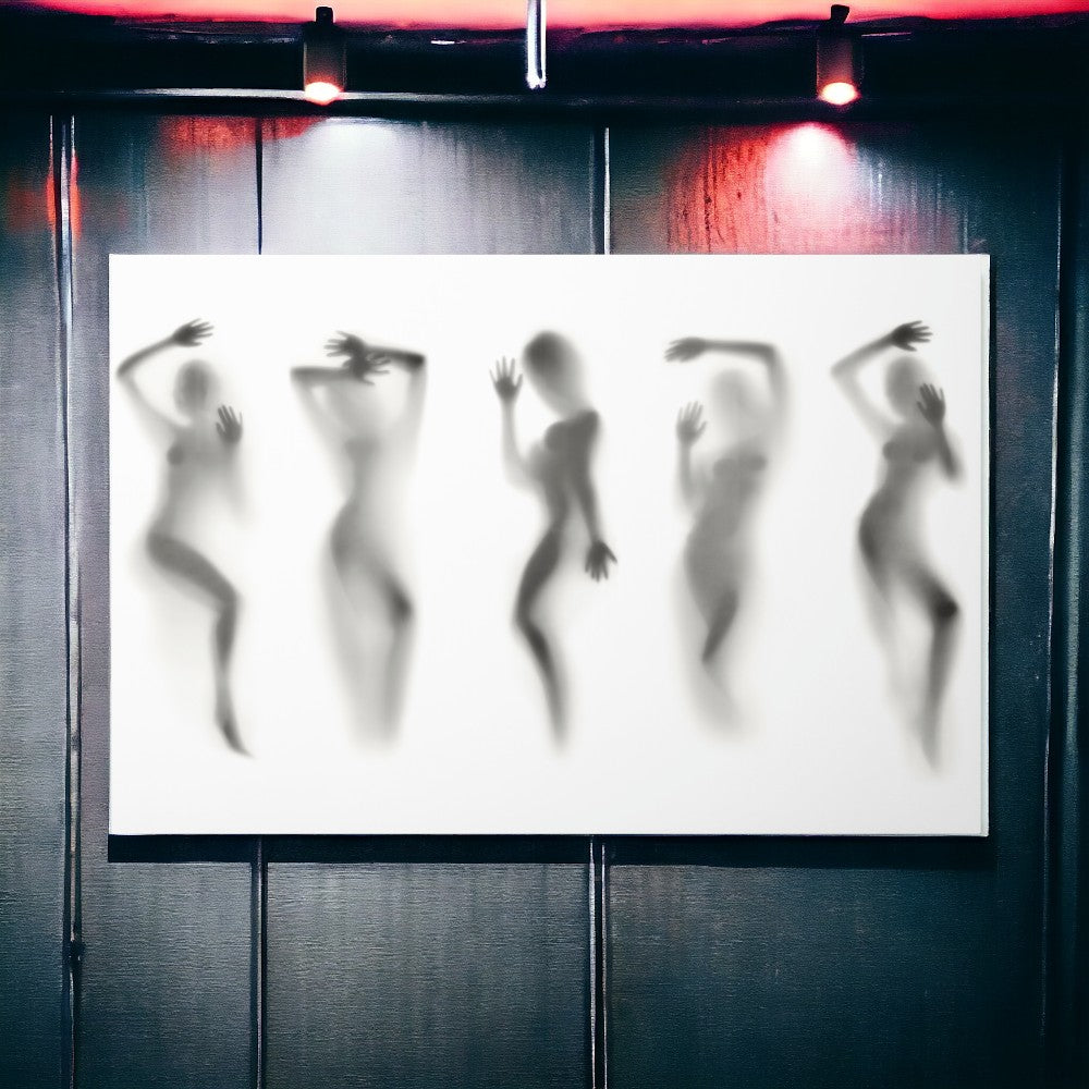 Tempted, Again - Large Erotic Nude Metal Wall Art for Sophisticated Sex Room Decor 24"x36"