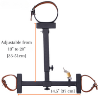 Thumbnail for measurements of an adjustable BDSM neck and wrist bondage yoke