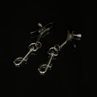 Thumbnail for Adjustable Metal Nipple Clamps WIth Clips for Added Wright Non-Piercing Clamp Set Precision Tension Control for Enhanced BDSM Sensory Play