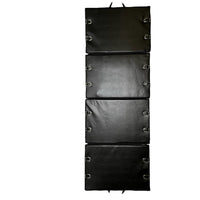 Thumbnail for Bondage Board Portable Black PU Leather Discreet Dungeon On-the-Go Sensory Play Ankle Wrist Cuffs Thigh Cuffs