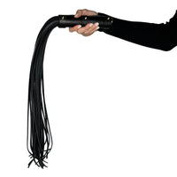Thumbnail for Serious Heavy Duty Leather Braided Flogger Whip with Extended Tassels & Rolled Handle Premium Sensory Play Accessory for Couples