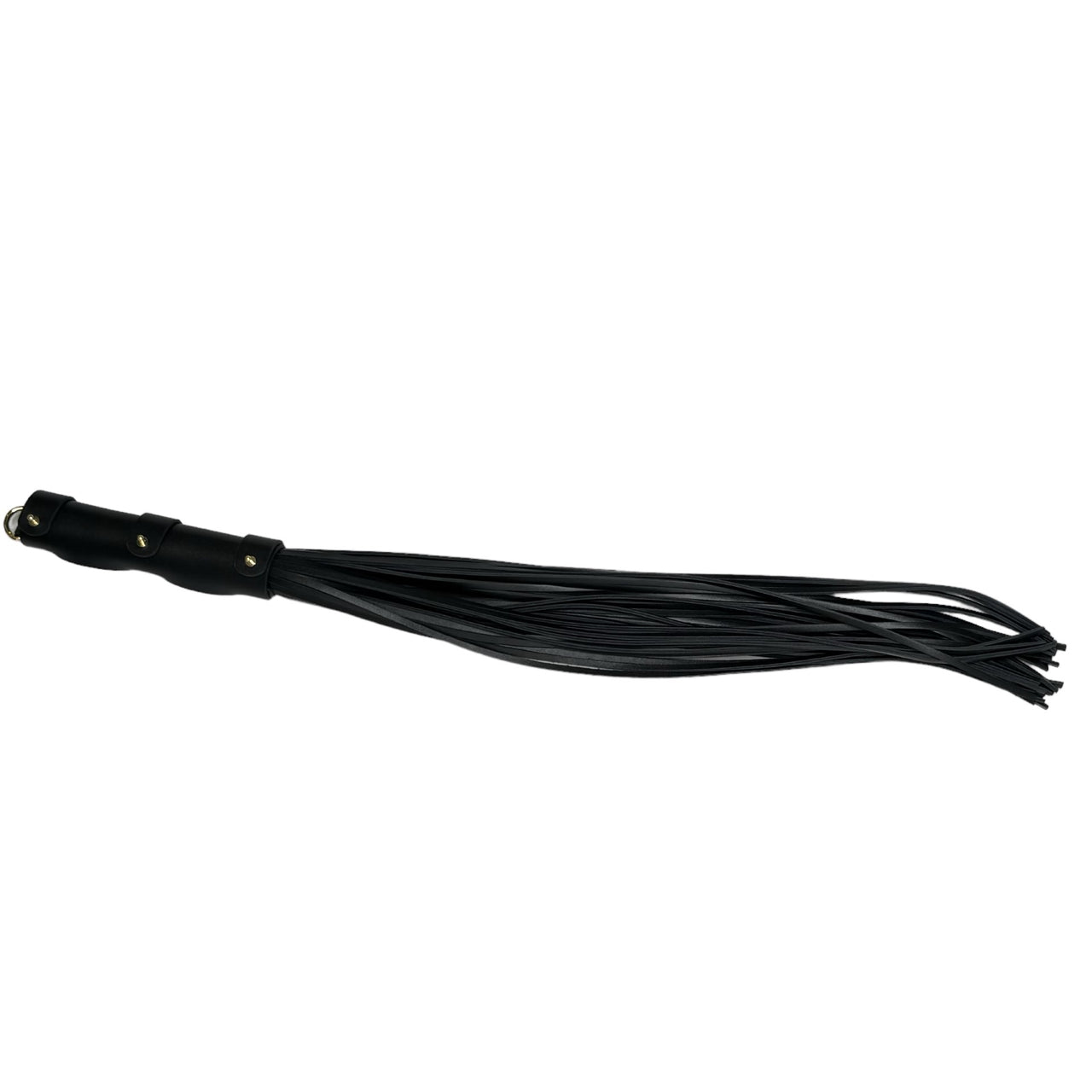 Serious Heavy Duty Leather Braided Flogger Whip with Extended Tassels & Rolled Handle Premium Sensory Play Accessory for Couples