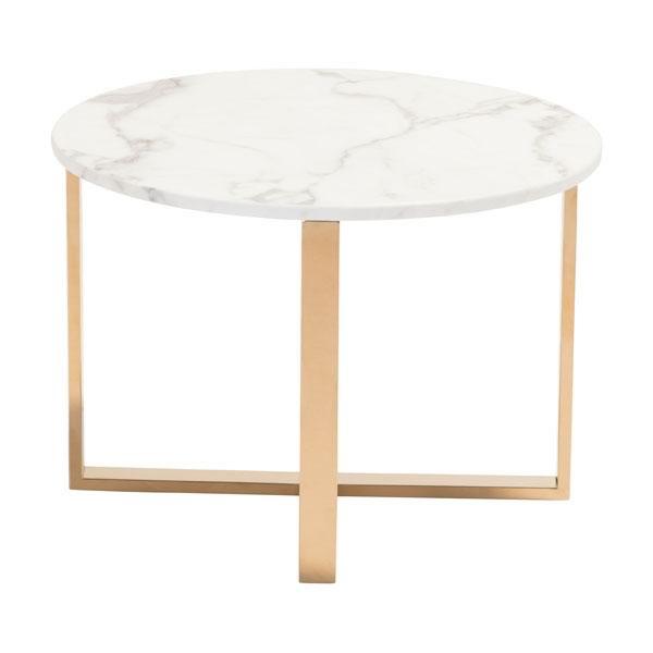 Gold French End Table