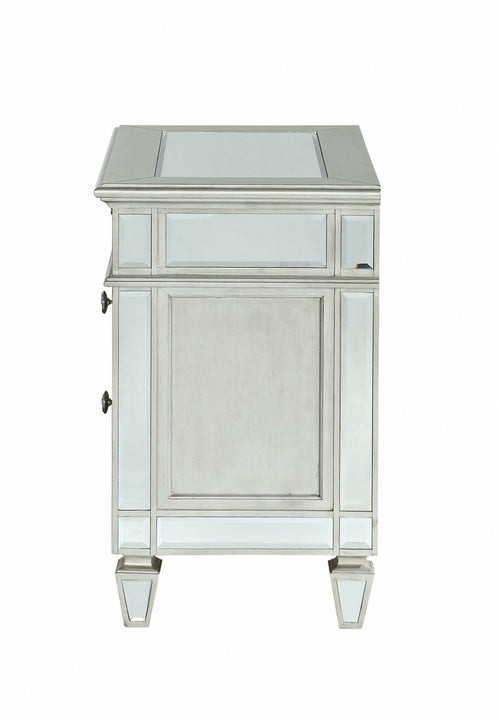 Luxe Collection Mirrored Nightstand