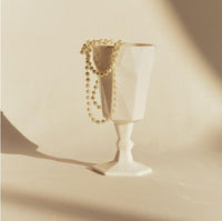 Thumbnail for White Jade Wine Glass Sculpture Table Art