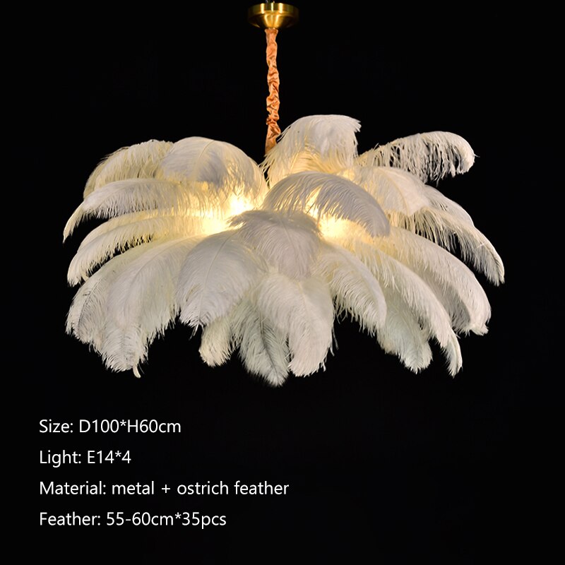 Fetish Feathers Ostrich Feather Chandelier