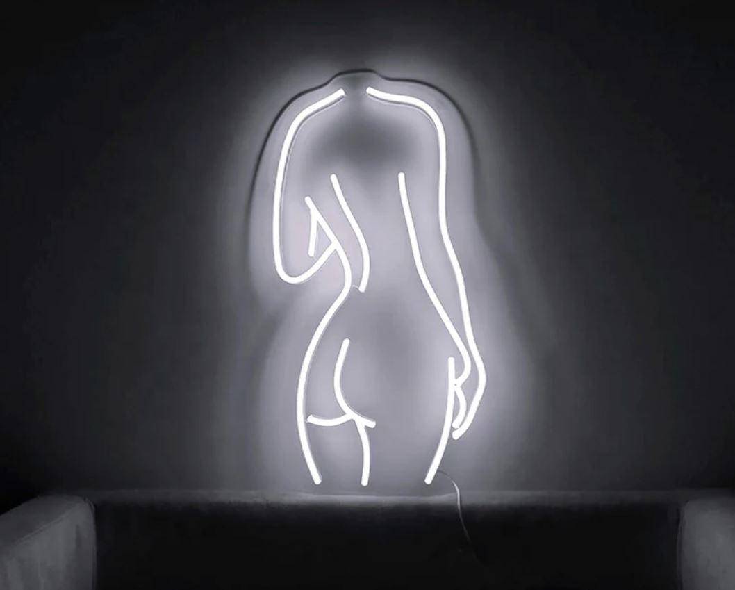 Bringing Lady Back Nude Woman Neon Sex Room Art